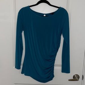 Banana Republic side runched long sleeve blouse